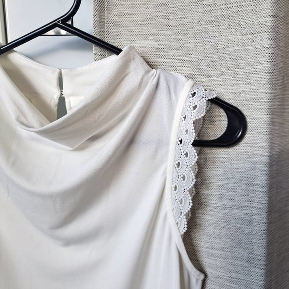 RW&Co draped neck blouse - Picture 2 of 5